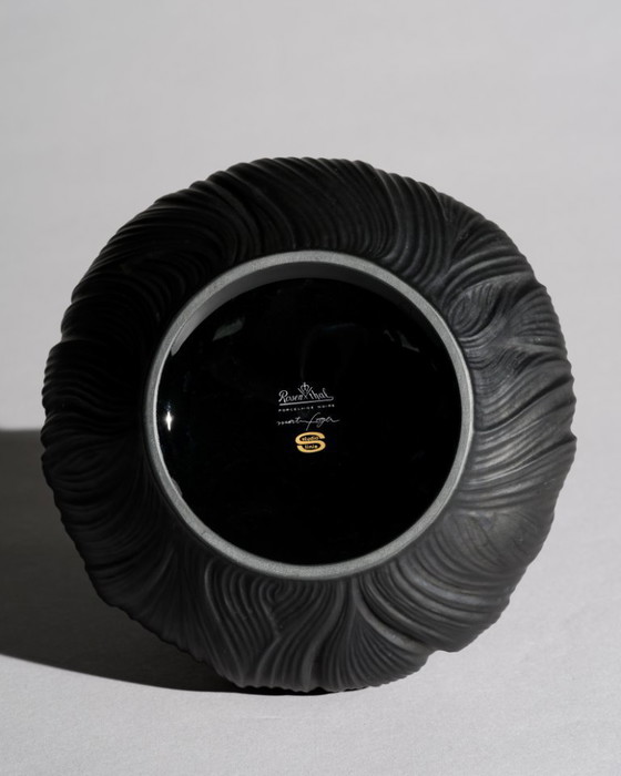 Image 1 of Rosenthal Porcelaine Noire “Plissée” Curated Duo by Martin Freyer Matte Black