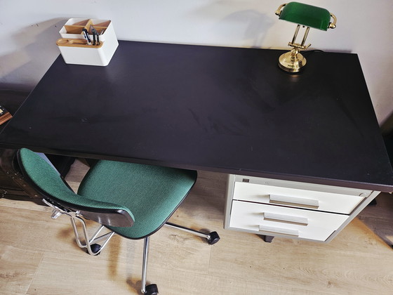 Image 1 of Scrivania vintage Gispen incl. sedia da ufficio retrò