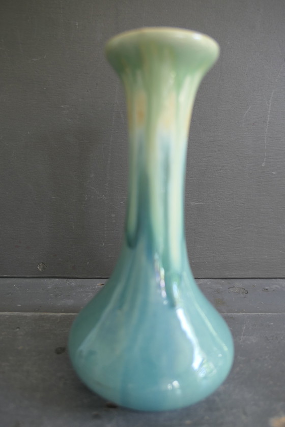 Image 1 of Art Deco Vase Faiencerie de Thulin Belgien 50