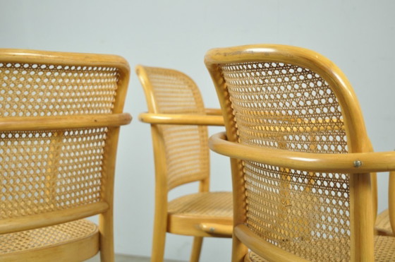 Image 1 of Set of 4 vintage Joseph Hoffmann No. 811 Prague chairs by FMG, 1950s, Poland