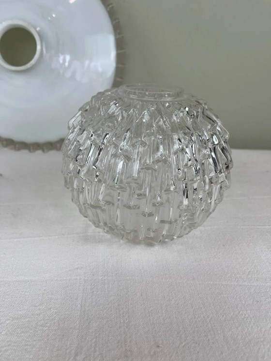 Suspension 3 globes vintage – Crystal, Glass, Art Deco (photo 4 of 7)