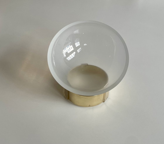 Image 1 of Handgemachte Schale aus mundgeblasenem Glas und Messing von Michael Kurpatov für Skultuna