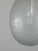 Vintage Mid Century ijsglas hanglamp Doria messing