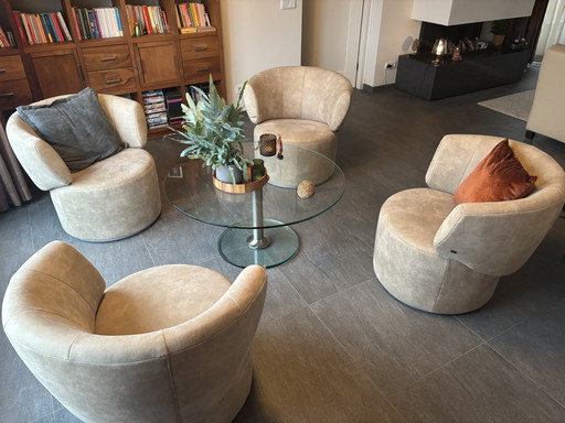 Rolf Benz swivel armchairs