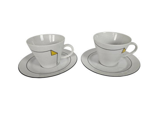 Image 1 of Kronester Bavaria para Van Nelle - 7 tazas y platillos - porcelana - Posmoderno - Años 80