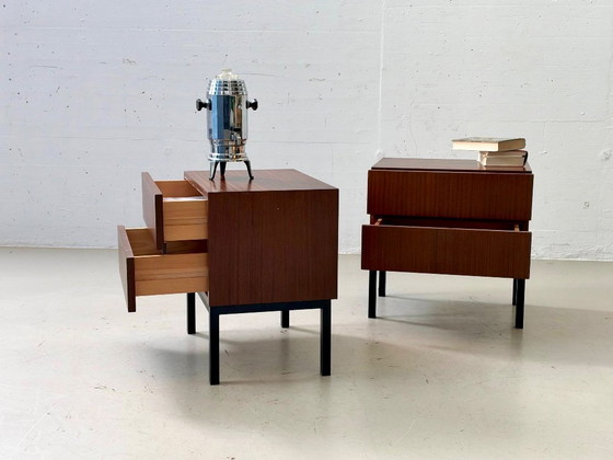 2 MSL Thalia Nightstands - Sapelli, 1970s, Mid-Century – Wood (photo 6 of 15)
