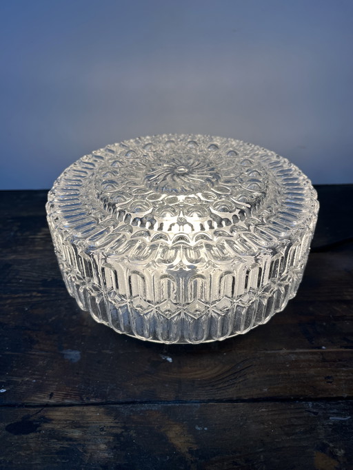 Vintage round glass ceiling lamp