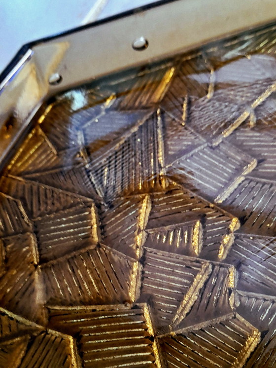 Image 1 of Bandeja de cristal ahumado Art Déco