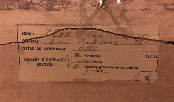 Image 1 of René Péan (1875–1955) “Ollé” – Original signed gouache – Flamenco dancer