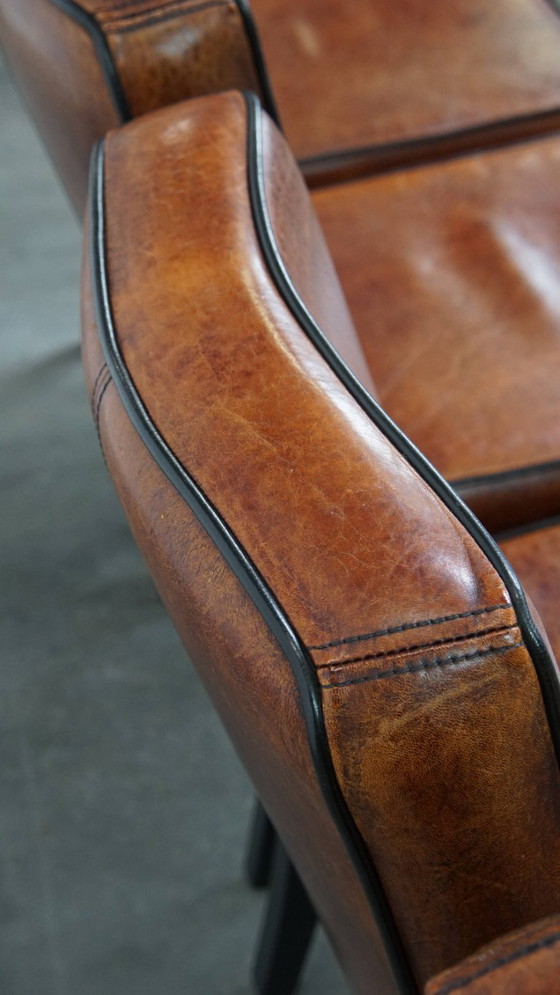 Image 1 of 4 x Comoda sedia da pranzo in pelle di pecora