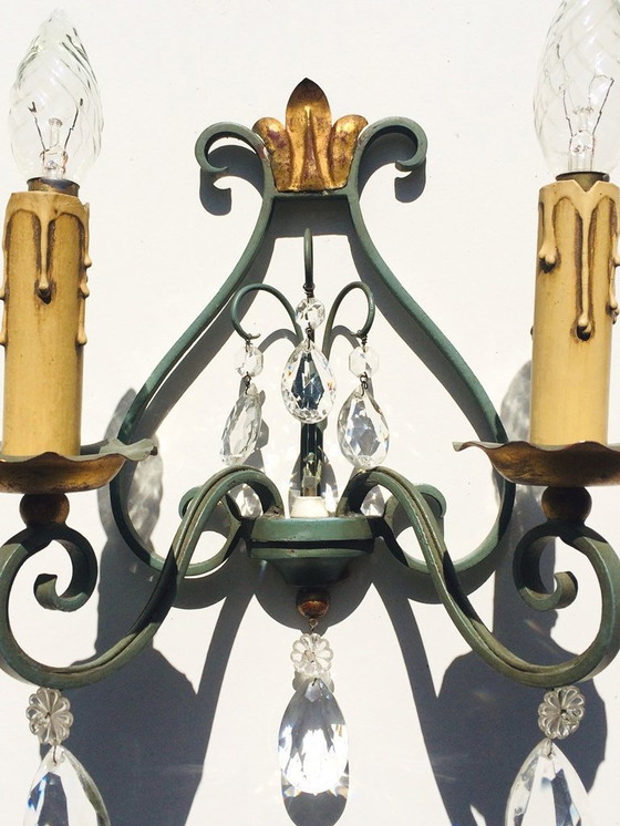 Image 1 of Coppia di lampade da parete in stile neoclassico vintage anni '50 * Applique