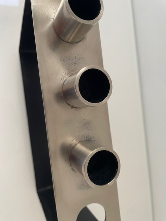 Image 1 of Moderno candeliere in acciaio inox per 3 candele da cena