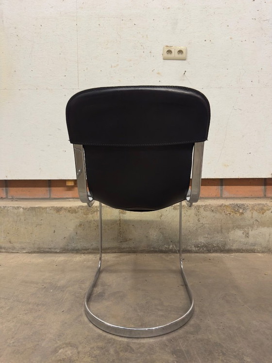 4 Stoelen Willy Rizzo – Kuipstoelen, Chrome (photo 5 of 6)