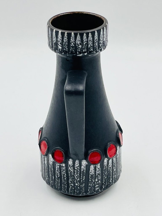 Image 1 of Schlossberg Isle Stephan black and red vintage vase