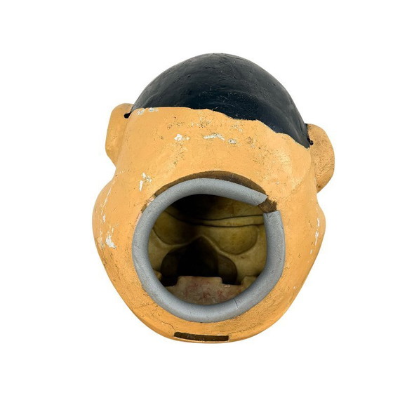 Image 1 of Testa da clown da carnevale vintage – grande decorazione in fibra di vetro per sfilate
