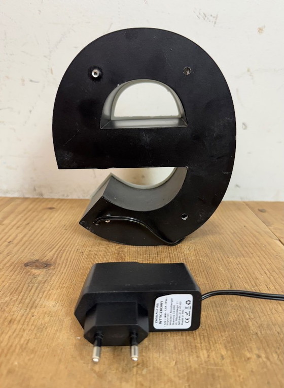 Image 1 of Lettera e illuminata grigia vintage, anni '70