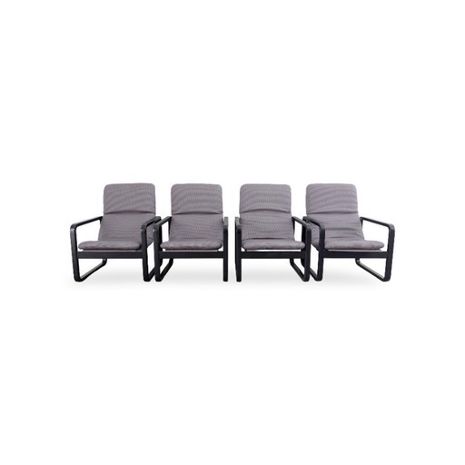 Lot de 4 Fauteuils Original Midcentury Wilkhahn Vintage mcm noirs