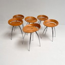 Set di 6 sgabelli Magis Lyra, non rifiniti, realizzati da Sigurdur Thorsteinson.