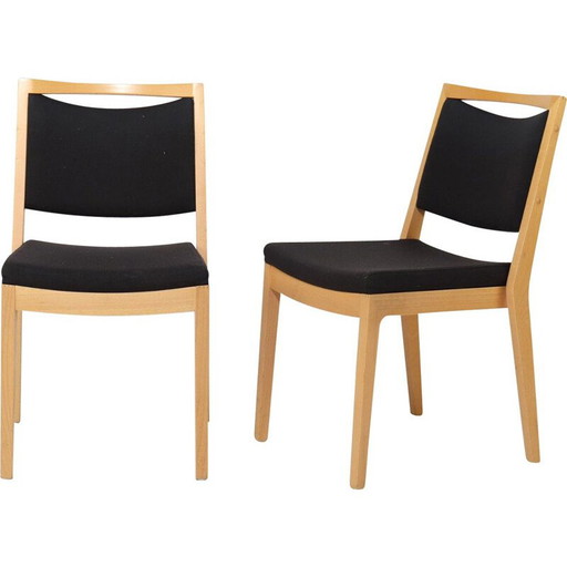 Set of 4 vintage beech wood dining chairs by Schou Andersen
