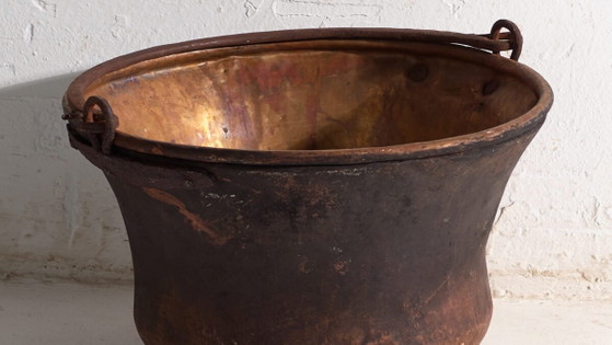 Antique copper cauldron – Central Europe, circa 1900 – Kitchen accessories, Iron (photo 3 of 40)