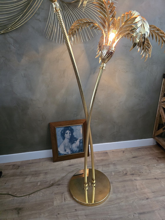 Image 1 of Lampe vintage en forme de palmier style 80s/90s Maison Jansen