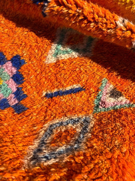 Pink and Orange Moroccan Berber Rug 220x260 cm – Handwoven Boujad Wool Carpet – Rugs & carpets (photo 3 of 12)