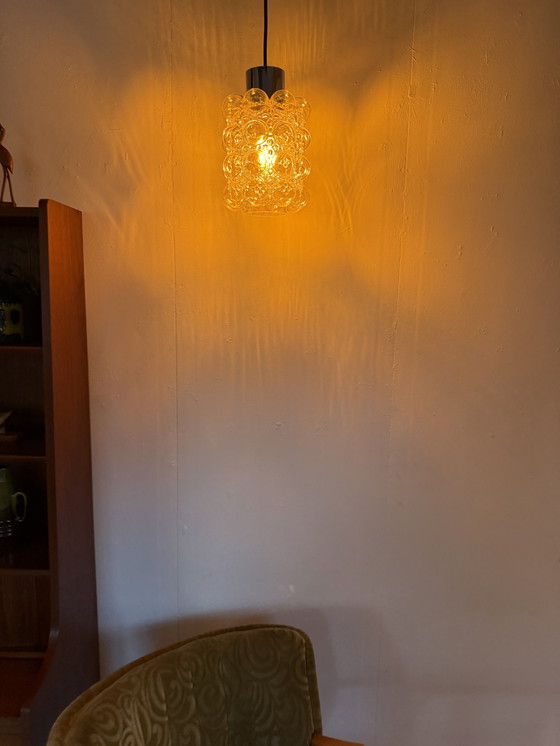 Image 1 of Lampada a sospensione vintage in vetro a bolle, Helena Tynell anni '70
