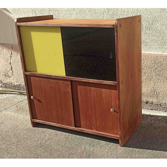 Image 1 of Vintage teak and glass display cabinet, 1960