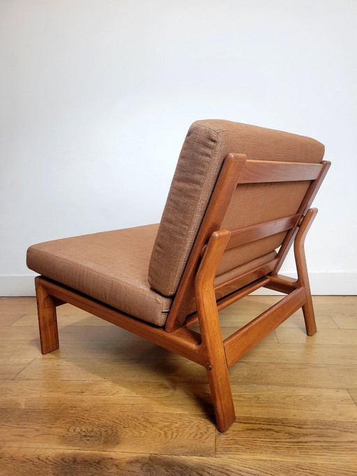 Sillón danés vintage de teca de Komfort, 1960