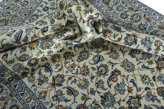 Image 1 of Tappeto orientale Kashan Cork firmato, annodato a mano - 310 x 225 cm - Verde pistacchio