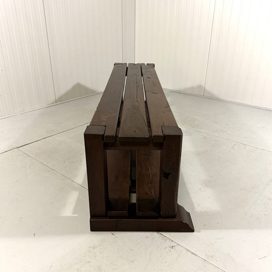Image 1 of Large Brutalist Oak Bench/Wall Table 1900's