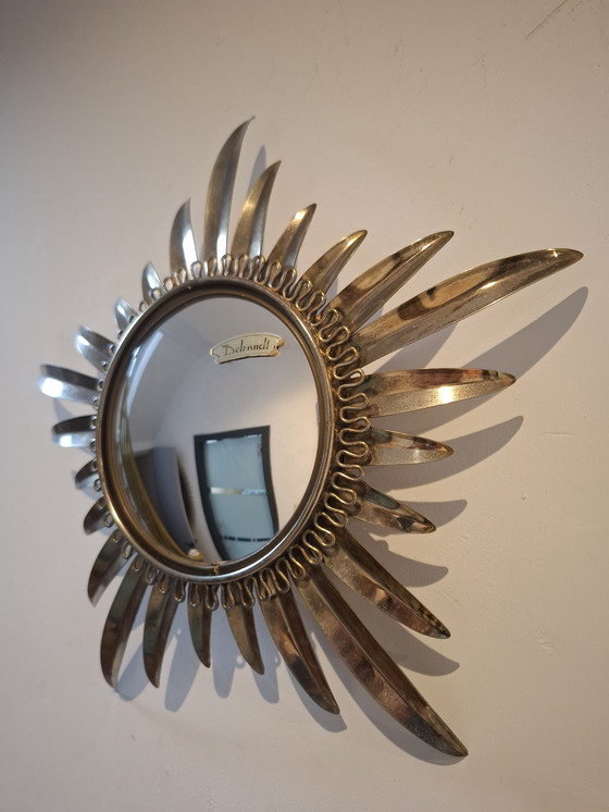 Image 1 of Specchio solare 35cm Deknudt vetro convesso 14cm 1970. Dimensioni rare