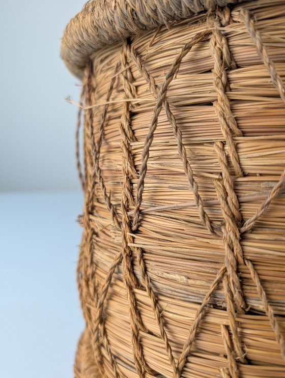 Image 1 of Coppia rustica di cestini andalusi in sparto intrecciato, anni '60