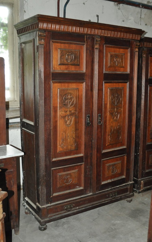 Armoire Hongroise Ancienne en Bois, Années 1880