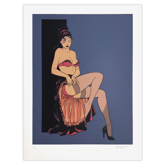 Image 1 of Philippe BERTHET Pin-up en bas nylon Signed screenprint 2008