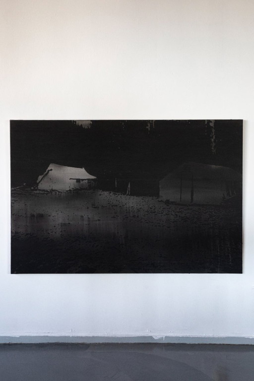 Johan van Warneveld – Große Nachtlandschaft – Mischtechnik – Kunstwerk in Museumsgröße
