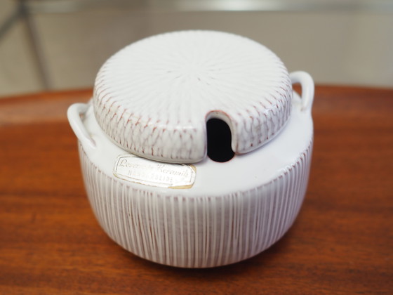 Image 1 of Suikerpotje van keramiek, jaren 1970, Deens ontwerp, productie: Løvemose Keramik