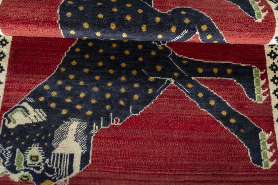 Image 1 of Tapis Gabbeh nomade noué à la main 155 x 100 cm