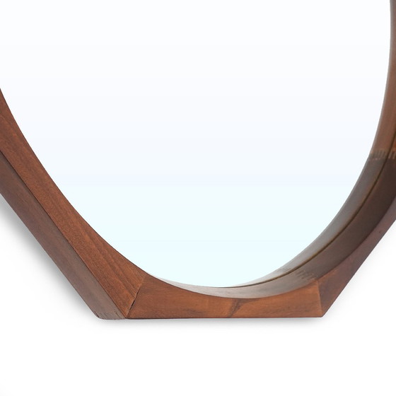 Image 1 of Octagonal mirror with teak frame, 1960s