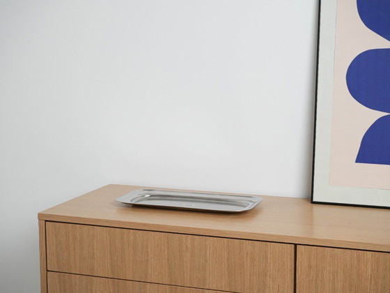 Image 1 of Bandeja de acero, diseño italiano, década de 1970, fabricada por MEPRA.