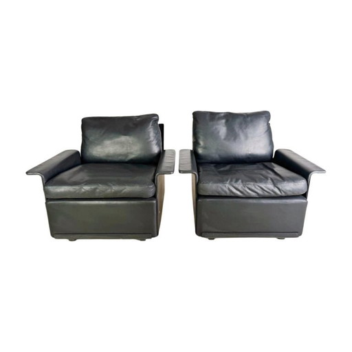 2x Dieter Rams Midcentury fauteuil RZ 62 Vitsoe 620 noir
