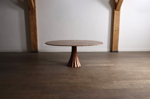 Oval Onyx Marble Dining Table By Angelo Mangiarotti, Italy, 1970s – eettafels, Iron, Vintage