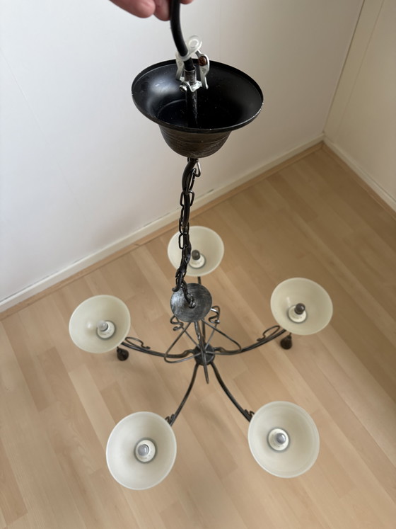 Image 1 of Plafond lamp met 5 kelken 