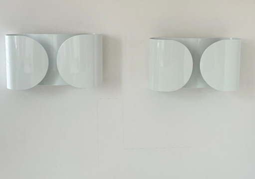 Applique Foglio blanc laqué mat par Tobia Scarpa, Italie 1990