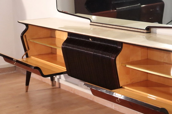 Image 1 of Credenza di metà secolo di Osvaldo Borsani, mogano, palissandro e onice, Italia, anni '50