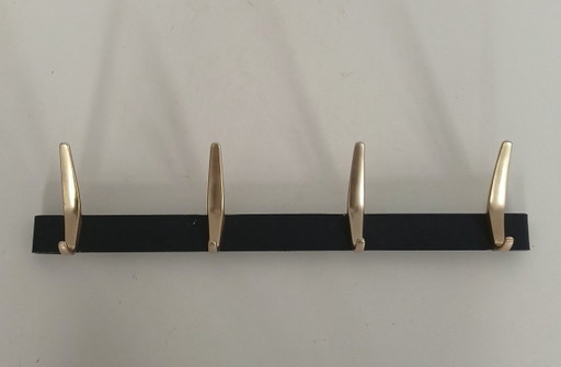Vijftiger jaren kapstok met 4 haken 