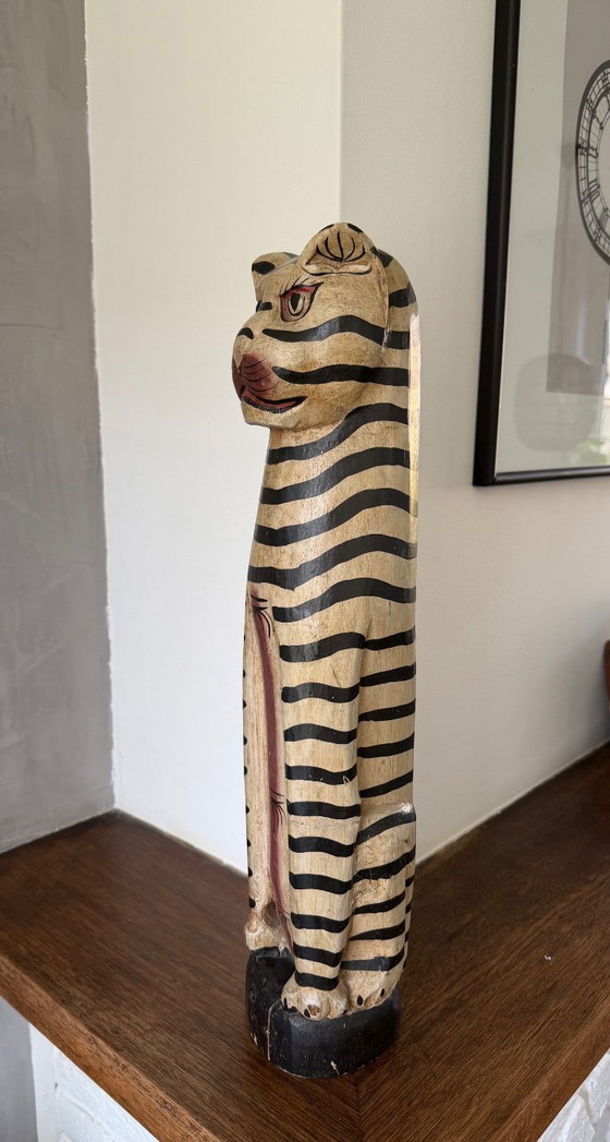 Image 1 of Vintage wooden cat