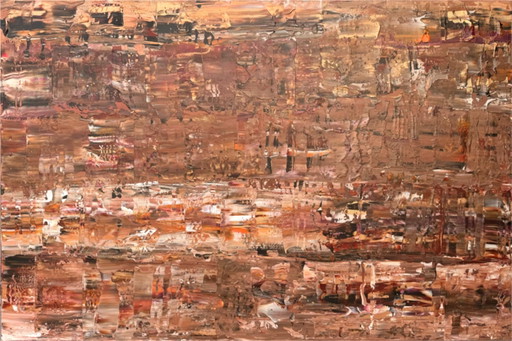 Earth and Bronze 150x100 cm LINEN – schilderijen tekeningen, Canvas (photo 2 of 9)