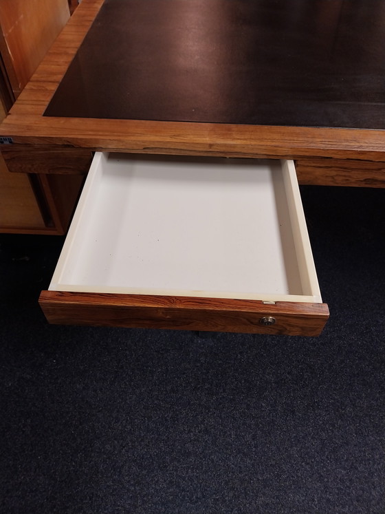 Image 1 of 1 x B.U.S. desk 200 x 100cm black leather top 1980s