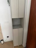 Mobiletto in legno Basu, finitura pino, dimensioni 210x40x42